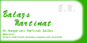 balazs martinat business card